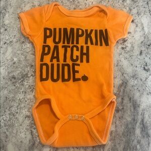 Orange Pumpkin Patch Dude Onesie